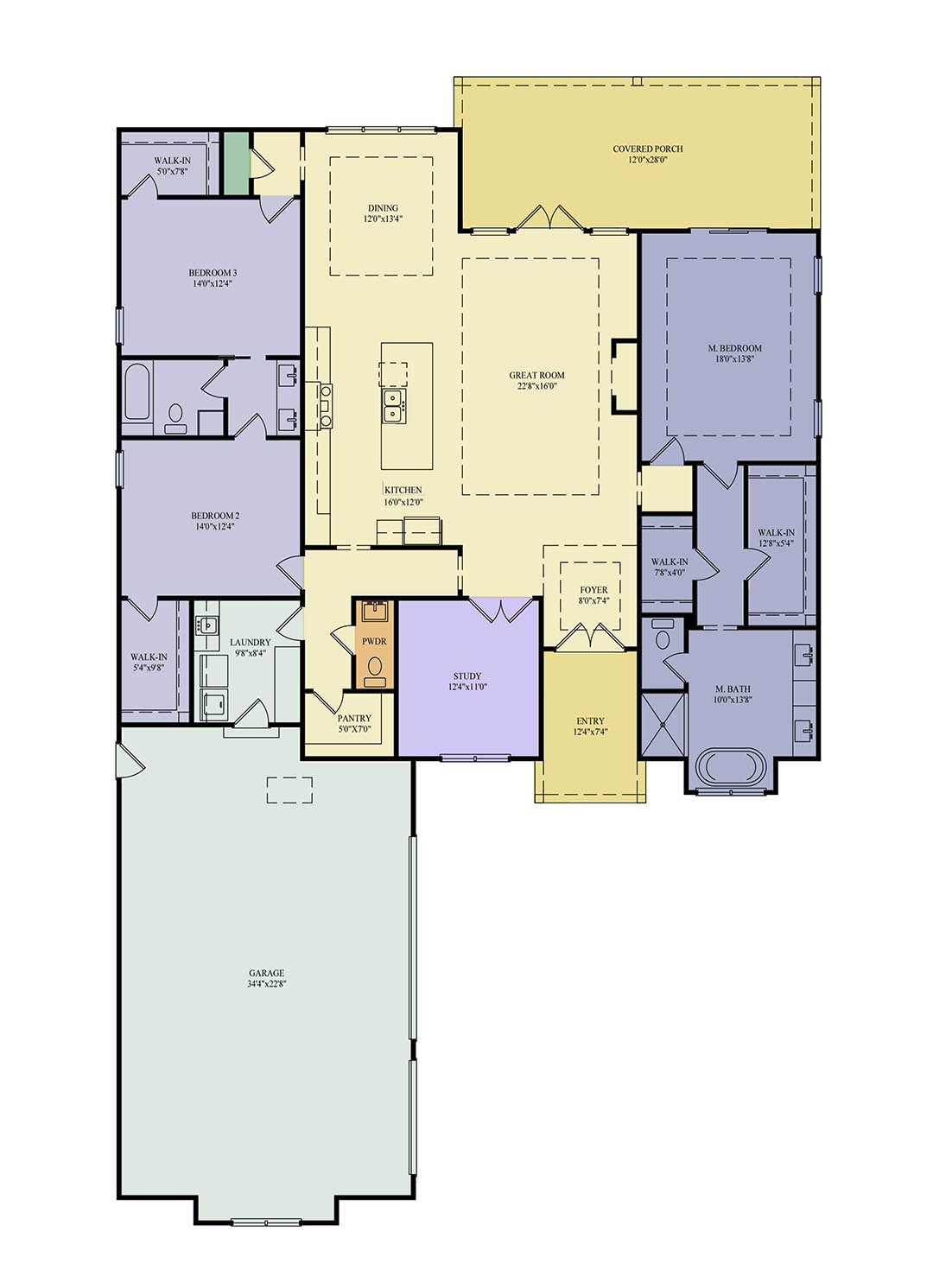 Quayside floor plan rendering Core Home Chattanooga builder