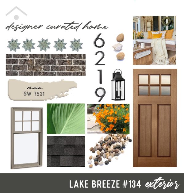 LB134 Ridgecrest available home exterior mood board